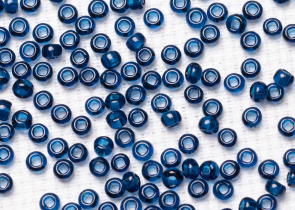 Бисер Чехия круглый 06/0 50г 60100h прозрачный темно-голубой квадратное отверстие