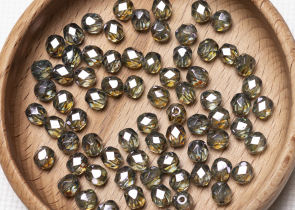 Бусины полированные круглые 6мм 25г (90 штук) 00030/65431 лазурный прозрачный глянцевый