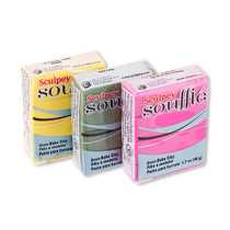 " Sculpey" Souffle полимерная глина SU 48 г 6004 малиновый